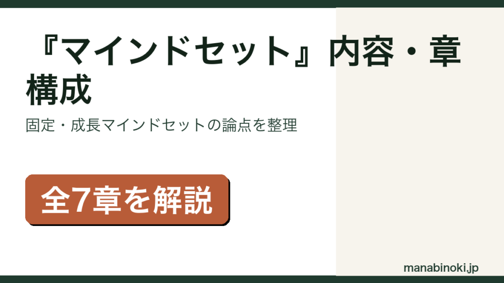 『マインドセット』内容と章構成を解説するアイキャッチ画像