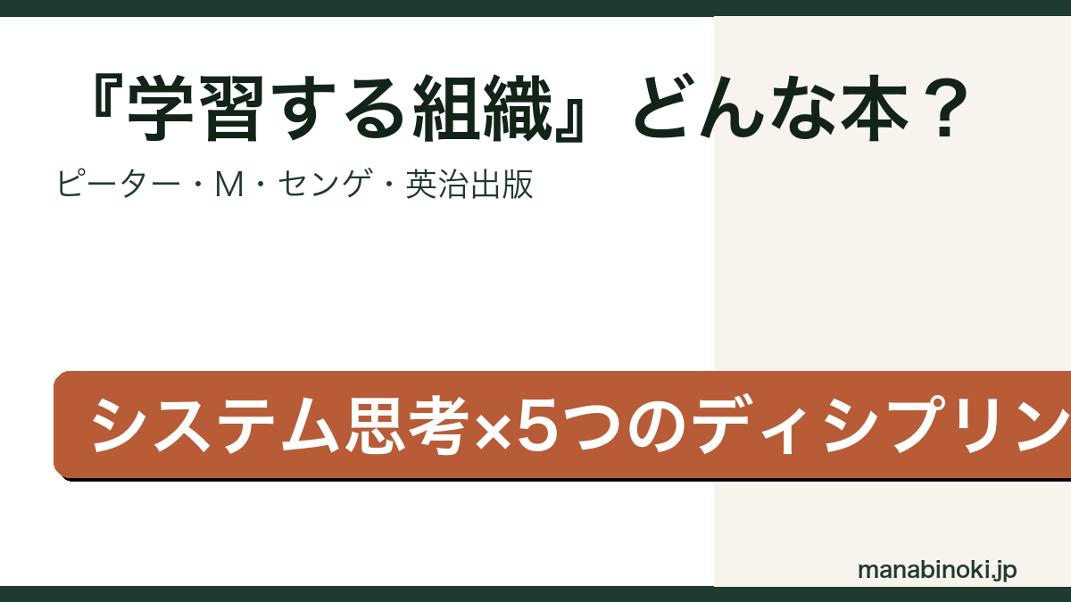 学習する組織 どんな本かを解説するアイキャッチ画像