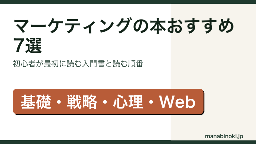 マーケティングの本おすすめ7選を紹介するアイキャッチ画像