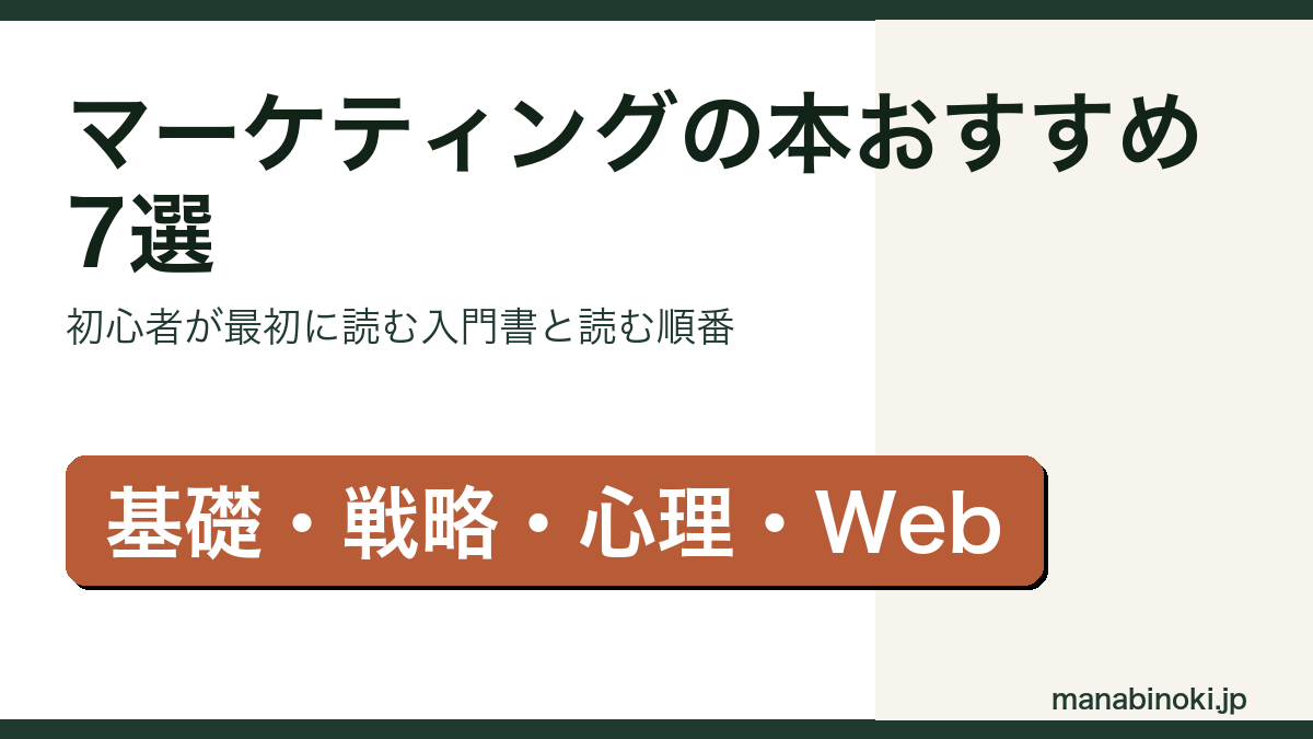 マーケティングの本おすすめ7選を紹介するアイキャッチ画像