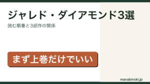 ジャレド・ダイアモンドのおすすめ本3選と読む順番を解説するアイキャッチ画像